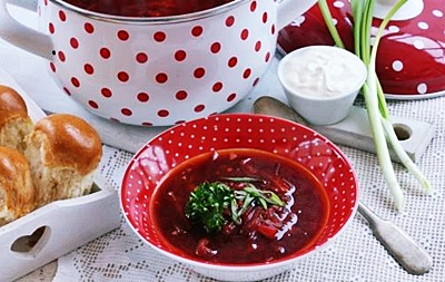 Борщ из запечённой свеклы