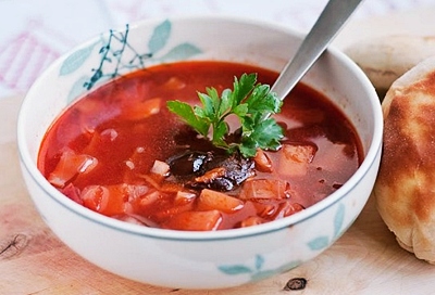 Борщ с грибами